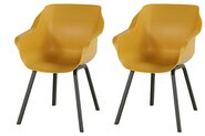 2 x Sophie Element Armchair curry yellow carbon black