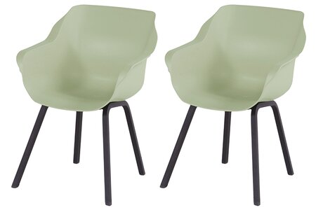 2 x Sophie Element Armchair french green carbon black