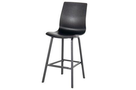 2 x Sophie Wave Barstool in carton carbon black seat carbon black frame