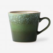 70s ceramics: cappuccino mug, grass - afbeelding 1