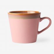 70s ceramics: cappuccino mug, pink - afbeelding 1