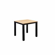 Arashi dining table 76x76cm. alu black/teak