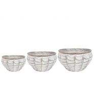 Bowl set van 3 Esmee ice grey D38 H18