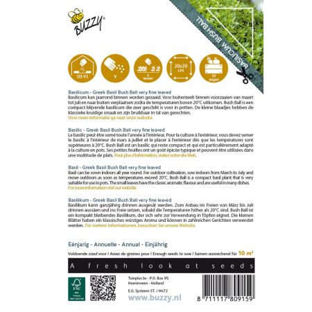 Buzzy® Basilicum Greek Basil Bush Ball - afbeelding 2