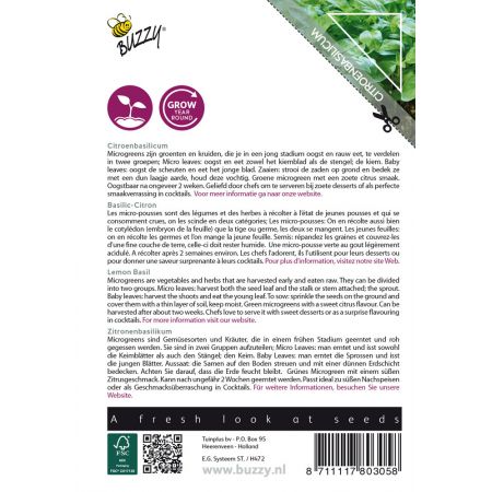 Buzzy® Microgreens, Citroenbasilicum - afbeelding 2