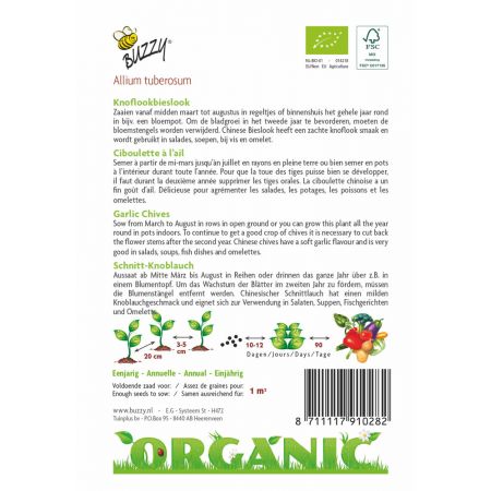 Buzzy® Organic Bieslook Knoflook (BIO) - afbeelding 2