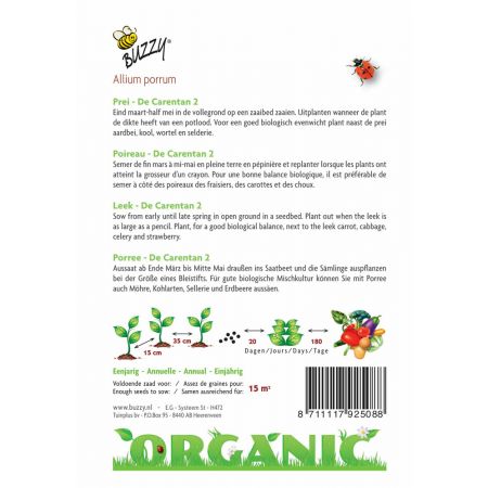 Buzzy® Organic Prei De Carentan 2 (BIO) (herfst) - afbeelding 2