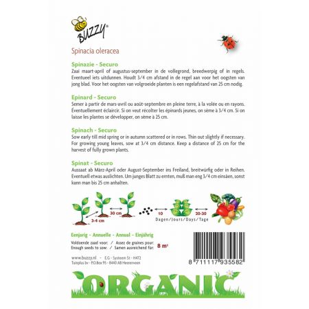 Buzzy® Organic Spinazie Securo  (BIO) - afbeelding 2