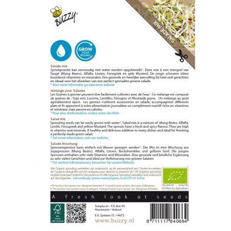 Buzzy® Organic Sprouting Salademengsel  (BIO) - afbeelding 2