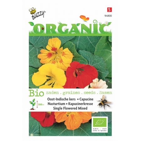 Buzzy® Organic Tropaeolum, Oost-Indische kers enkelbl (BIO) - afbeelding 1