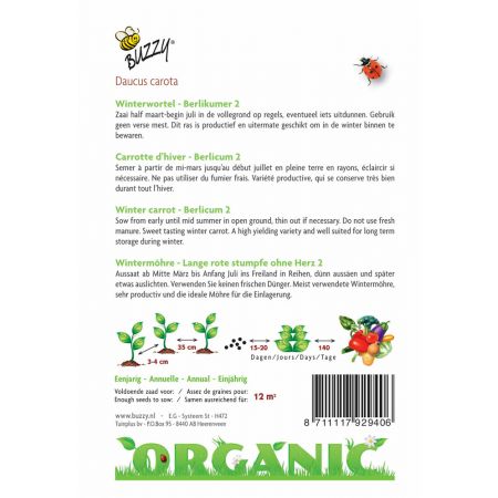 Buzzy® Organic Winterwortelen Berlikumer 2 (BIO) - afbeelding 2