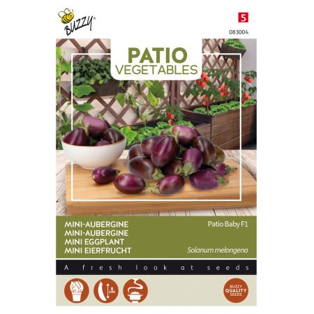 Buzzy® Patio Vegetables, Aubergine Patio Baby F1 - afbeelding 1