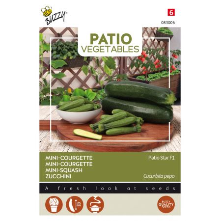 Buzzy® Patio Vegetables, Courgette Patio Star F1 - afbeelding 1