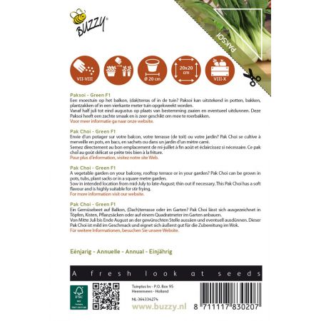 Buzzy® Patio Vegetables, Pak Choi Green - afbeelding 2