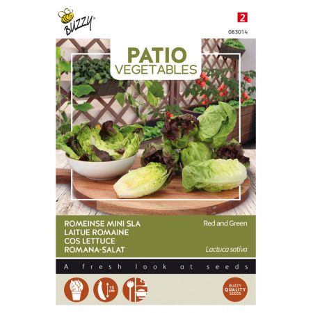 Buzzy® Patio Vegetables, Romeinse Mini-sla (gemengd) - afbeelding 1