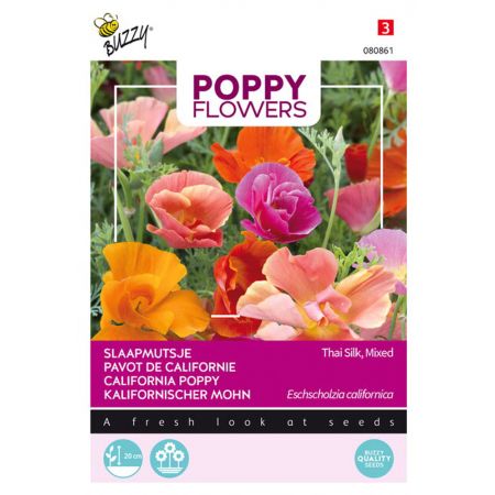 Buzzy® Poppy Flowers, Papaver Thai Silk - afbeelding 1