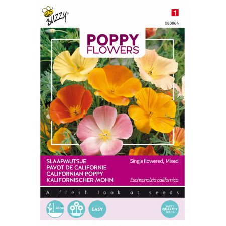 Buzzy® Poppy Flowers, Slaapmutsje - afbeelding 1