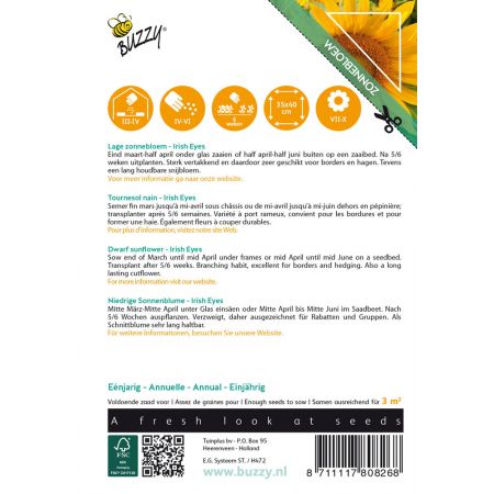 Buzzy® Sunny Flowers, Zonnebloem Irish Eyes - afbeelding 2