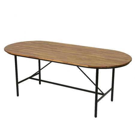 Cadiz dining tafel hout 90x200x76 cm zwart - afbeelding 1