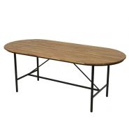 Cadiz dining tafel hout 90x200x76 cm zwart - afbeelding 1