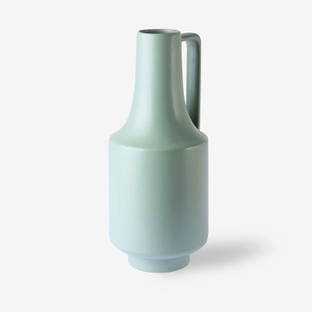 ceramic vase green with handle - afbeelding 2