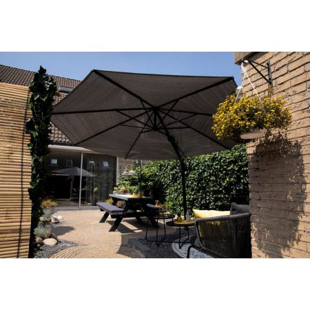 Nesling Coolfit Zweefparasol 3,0 x 3,0m, Antraciet - afbeelding 2