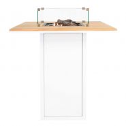 Cosi fires Cosiloft 100 bar table white frame /Teak top - afbeelding 3