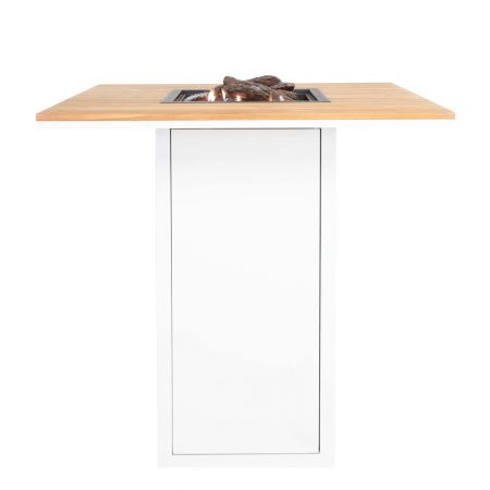 Cosi fires Cosiloft 100 bar table white frame /Teak top - afbeelding 2