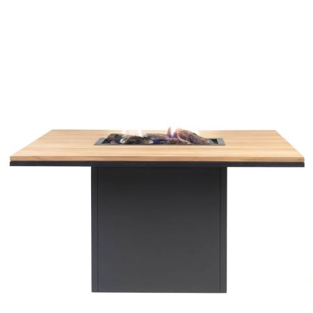 Cosi fires Cosiloft 120 relax dining black frame /Teak top - afbeelding 2