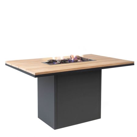 Cosi fires Cosiloft 120 relax dining black frame /Teak top - afbeelding 1