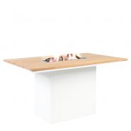 Cosi fires Cosiloft 120 relax dining white frame /  teak top - afbeelding 1