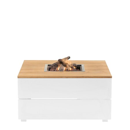 COSIPURE 120x80x48 white /teak top - afbeelding 2