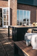 COSIFLOW 100x100x50 antracite /teak top - afbeelding 3