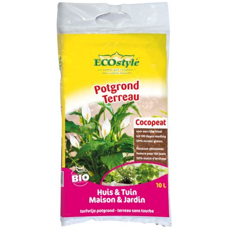 ECOstyle Potgrond (Cocopeat) Huis&Tuin 10 L