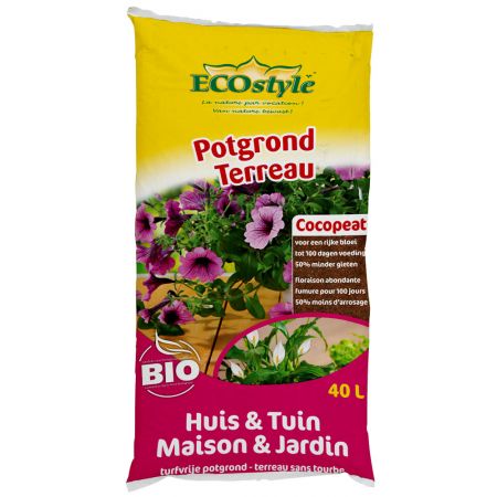 ECOstyle Potgrond (Cocopeat) Huis&Tuin 40 L