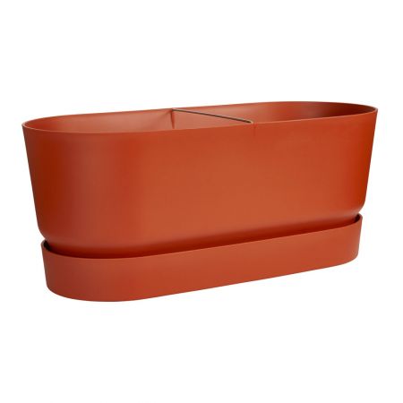 Elho greenville terrace trough 60cm wheels