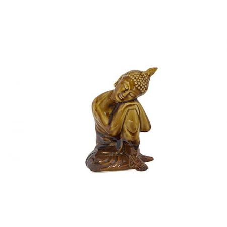 Figuur Buddha Milo geel D10 H14