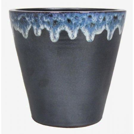 Floran Pot Jesse D15 H15 cm Antraciet/Blauw