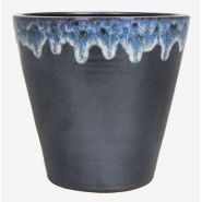 Floran Pot Jesse D15 H15 cm Antraciet/Blauw