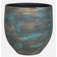 Floran Pot Madeira D28 H28 cm Blauw Goud