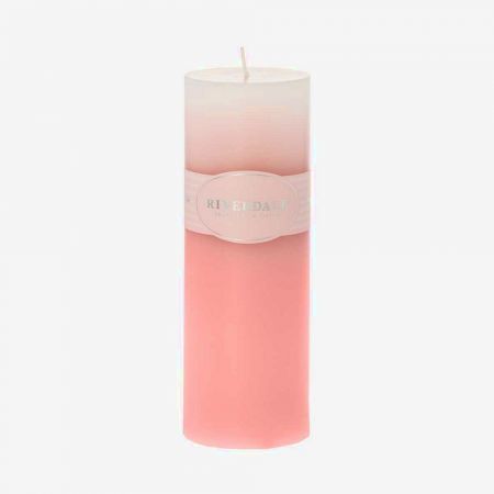 Geurkaars Pillar dipdye roze 7x20cm