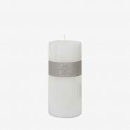 Geurkaars Pillar White 7.5x15cm