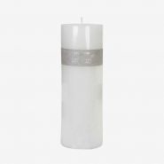 Geurkaars Pillar White 7.5x23cm