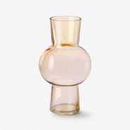 glass flower vase M peach - afbeelding 2