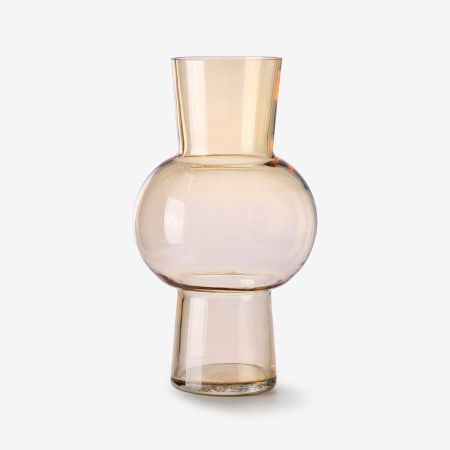 glass flower vase M peach - afbeelding 1