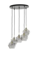 Hanglamp RAKEL Antiek brons/Smoke - 61 x 61 x 66 cm