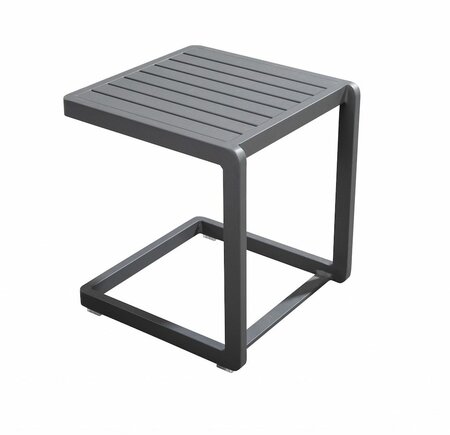 Hokan lounger side table 40x40cm. alu black