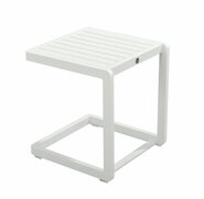 Hokan lounger side table 40x40cm. alu white