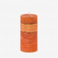 Kaars Pillar burnt orange 10x15cm