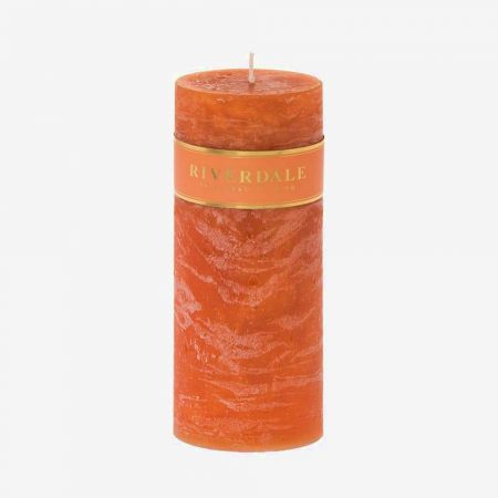 Kaars Pillar burnt orange 10x20cm